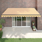 4.5 x 3 m / Geel en wit (lijst antraciet)