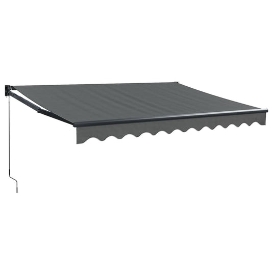 Luifel Uittrekbaar 3,5X2,5 M Stof En Aluminium Antracietkleurig Antraciet (Lijst Antraciet)