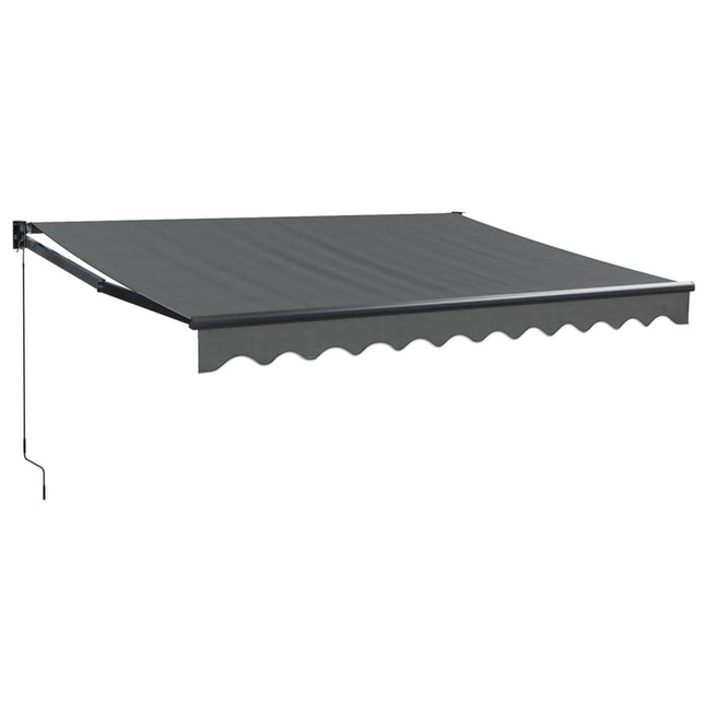 Luifel Uittrekbaar 3,5X2,5 M Stof En Aluminium Antracietkleurig Antraciet (Lijst Antraciet)