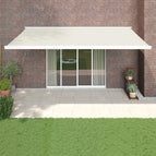 5 x 3 m / Crèmekleurig (wit frame)