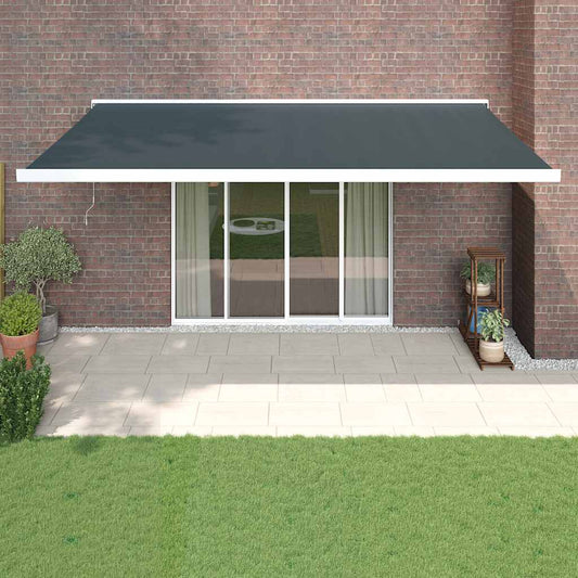 Luifel Uittrekbaar 5X3 M Stof En Aluminium Antracietkleurig