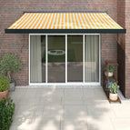 3.5 x 2.5 m / Geel en wit (lijst antraciet)