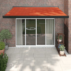 3 x 2.5 m / Oranje en bruin (lijst antraciet)