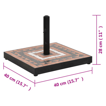 Parasolvoet 12 Kg Kleurig Wit