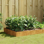 100 x 100 x 33.5 cm / Cortenstaal/Bruin