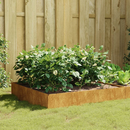 Plantenbak Verhoogd 100X100X18,5 Cm Staal Wit