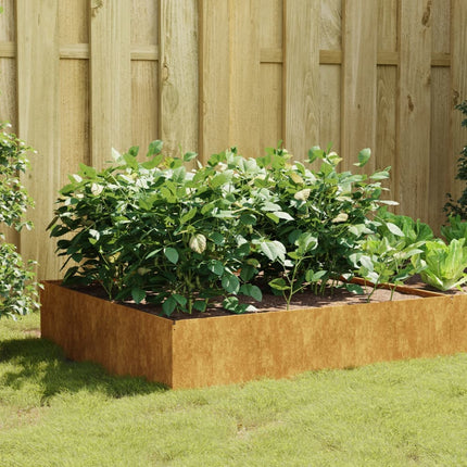 Plantenbak Verhoogd 100X100X18,5 Cm Staal Wit