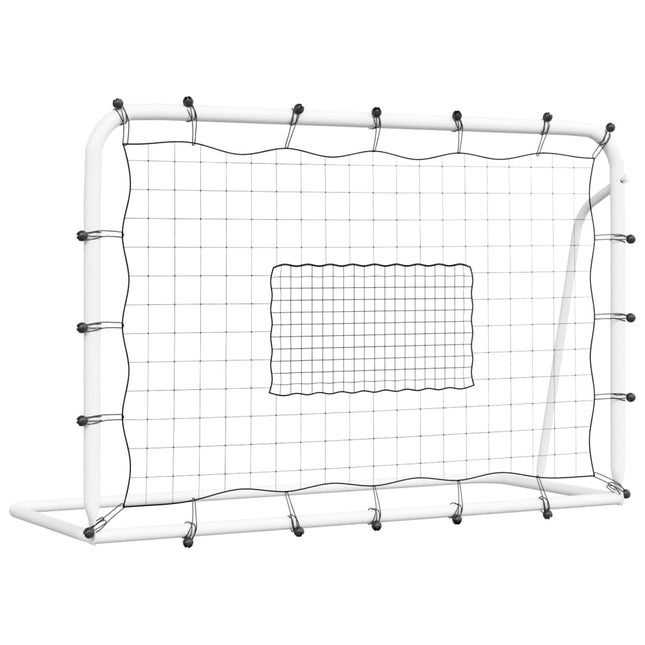 Voetbalrebounder 184X61X123 Cm Staal En Pe Wit En Zwart