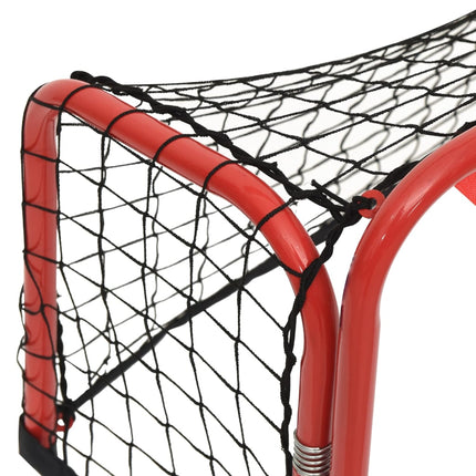 Hockeydoel Met Net 68X32X47 Cm Staal En Polyester Rood En Zwart