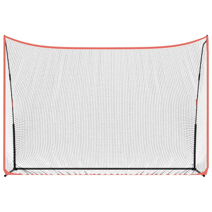 Golftrainingsnet 305x91x213 cm polyester zwart en rood