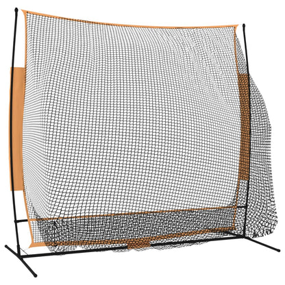 Golftrainingsnet 215x107x216 cm polyester zwart en oranje