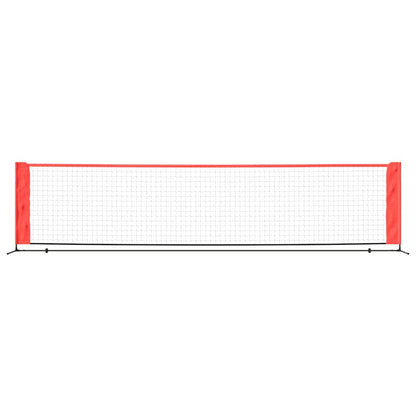 Tennisnet 400x100x87 cm polyester zwart en rood