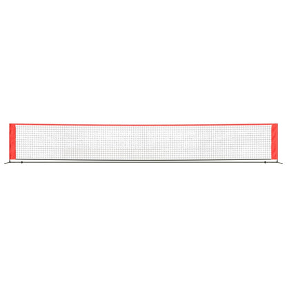 Tennisnet 600x100x87 cm polyester zwart en rood