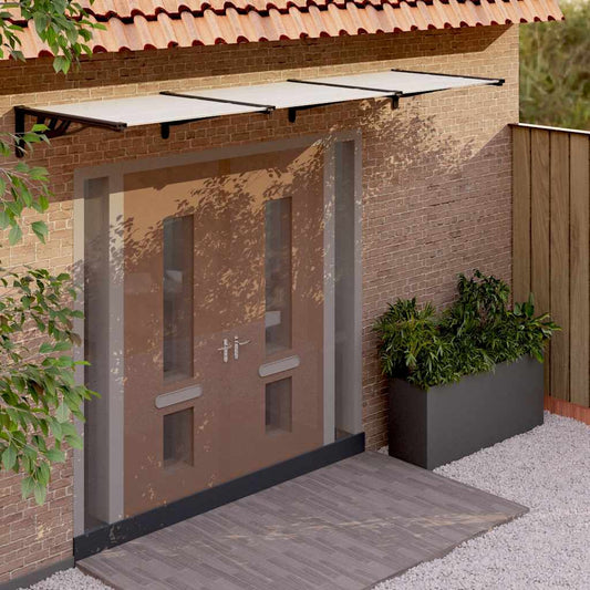 Deurluifel 297,5X90 Cm Polycarbonaat Zwart En Transparant