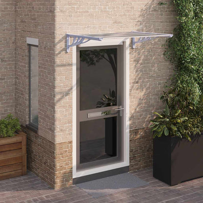 Deurluifel 358,5X90 Cm Polycarbonaat Grijs En Transparant