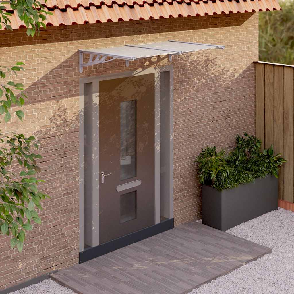Deurluifel 358,5X90 Cm Polycarbonaat Grijs En Transparant