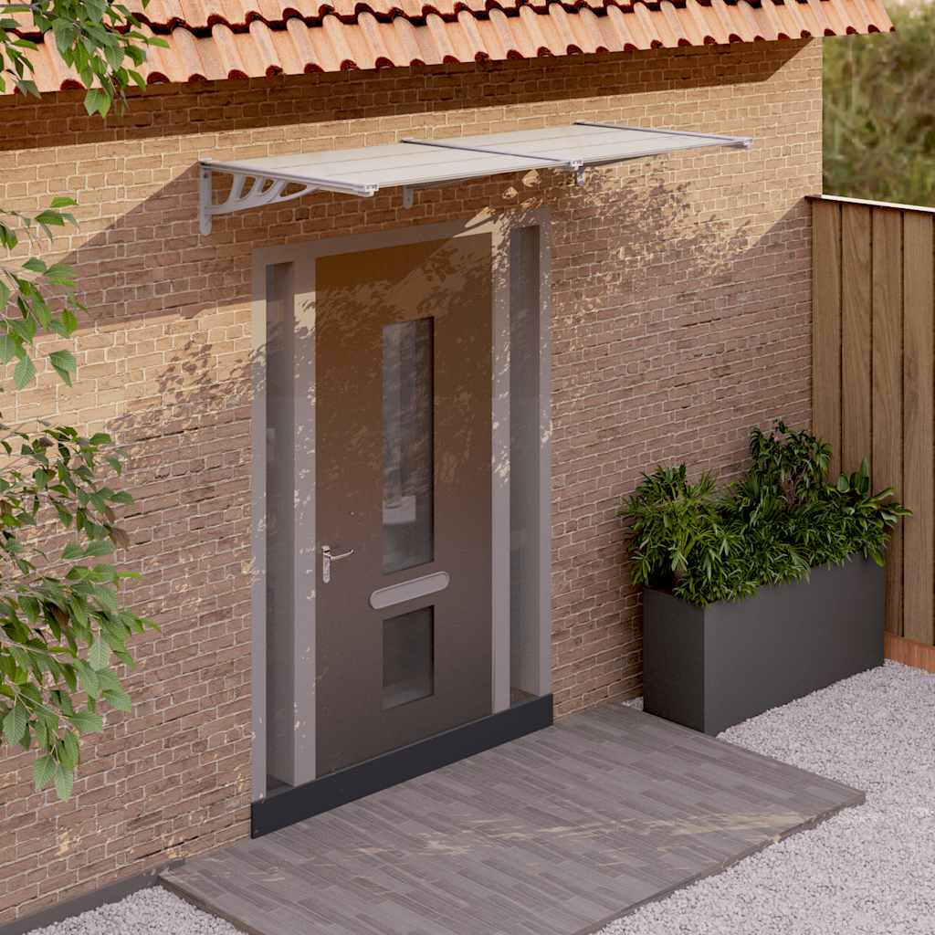 Deurluifel 358,5X90 Cm Polycarbonaat Grijs En Transparant