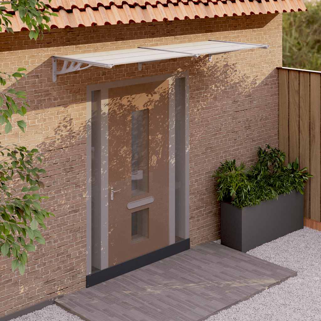 Deurluifel 358,5X90 Cm Polycarbonaat Grijs En Transparant