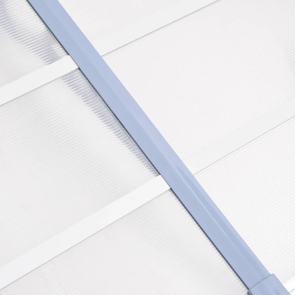Deurluifel 358,5X90 Cm Polycarbonaat Grijs En Transparant