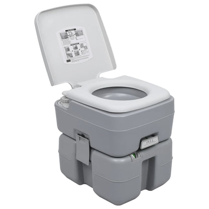 Draagbaar campingtoilet en watertankset