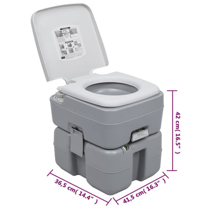 Draagbaar campingtoilet en watertankset