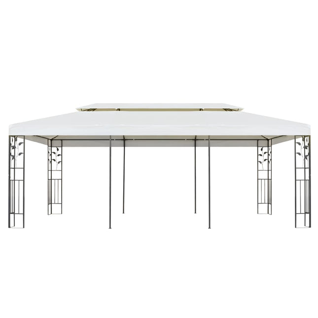 Prieel Met Dubbel Dak 6X3 M Wit
