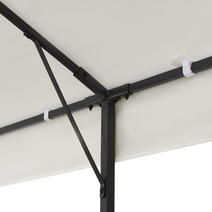 Prieel Met Dubbel Dak 6X3 M Wit Grijs