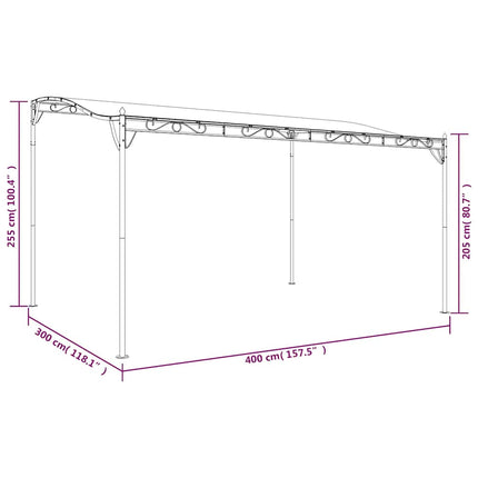 Luifel 4X3 M 180 G/M² Stof En Staal Kleurig