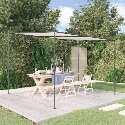 Prieel 3X3 M 180 G/M² Stof En Staal Wit Oranje