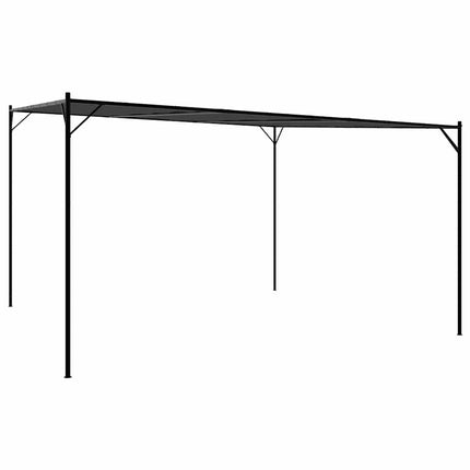 Prieel 4X4 M 180 G/M² Stof En Staal Antracietkleurig Lichtgrijs