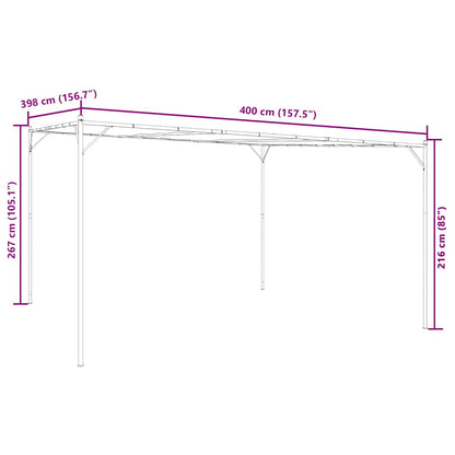 Prieel 4X4 M 180 G/M² Stof En Staal Antracietkleurig