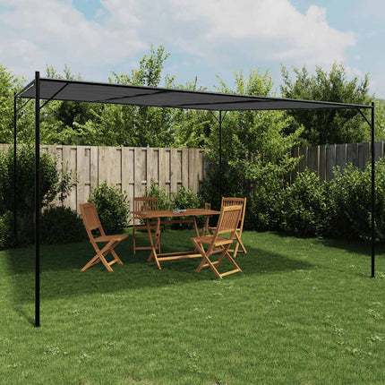 Prieel 4X4 M 180 G/M² Stof En Staal Antracietkleurig Lichtgrijs