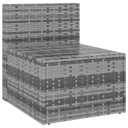 Tuinmiddenbank Met Kussens 2 St Poly Rattan