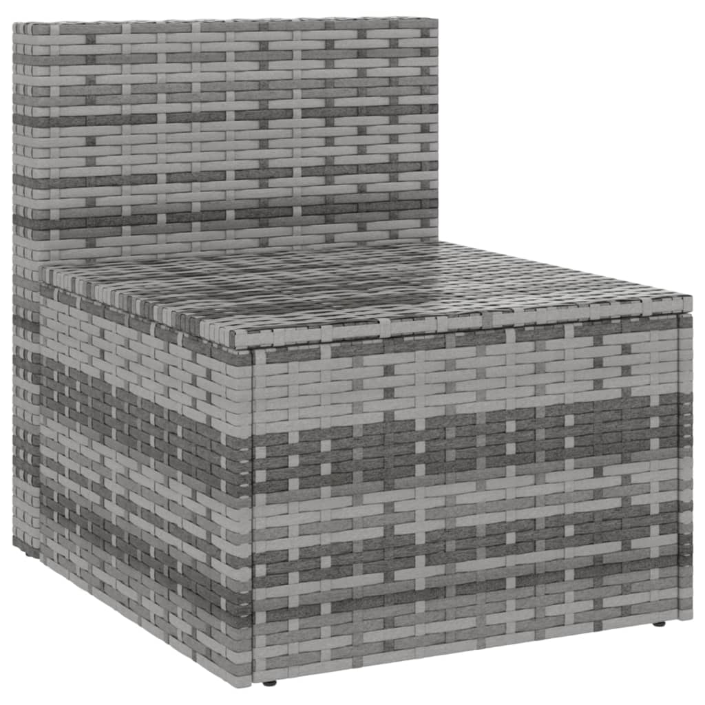 Tuinmiddenbank Met Kussens 2 St Poly Rattan