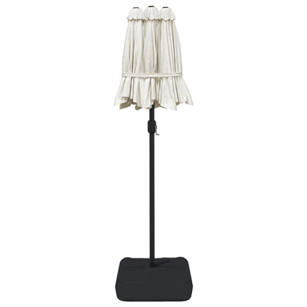 Parasol Dubbel Dak 316X145 Cm Zand