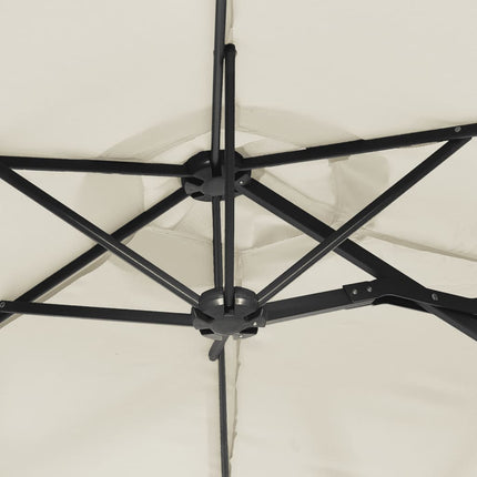 Parasol Dubbel Dak 316X145 Cm Zand