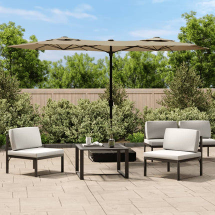 Parasol Dubbel Dak 316X145 Cm Kleurig