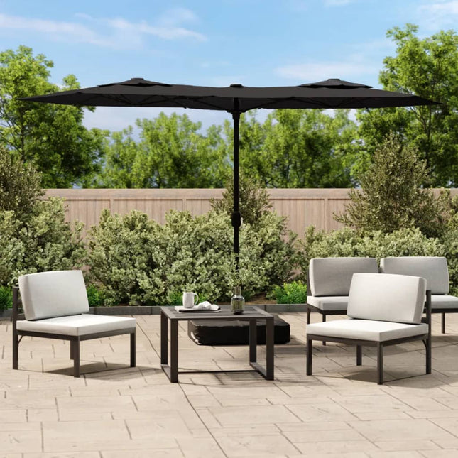 Parasol Dubbel Dak 316X145 Cm Kleurig