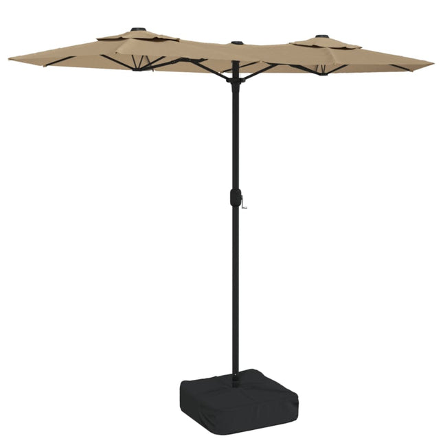 Parasol Dubbel Dak Met Led's 316X145 Cm