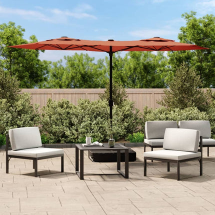 Parasol Dubbel Dak Met Led's 316X145 Cm