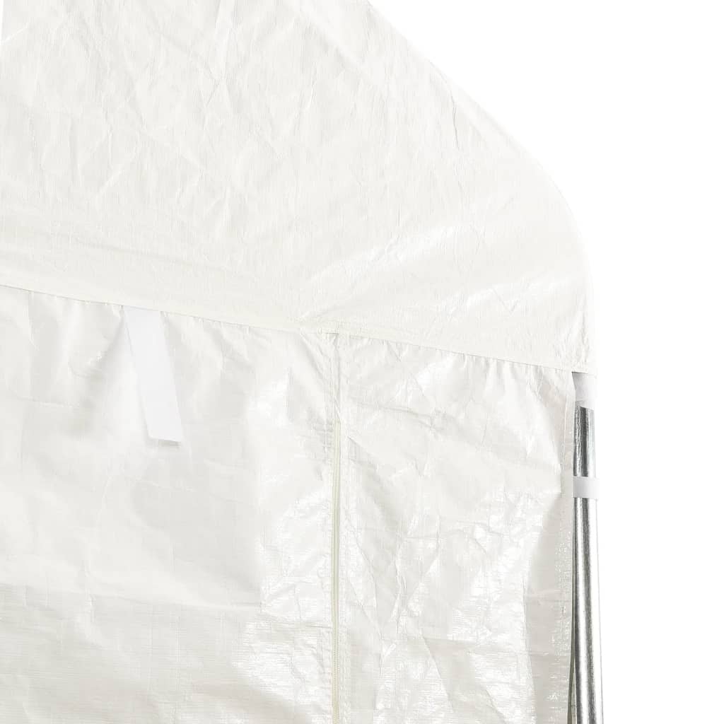 Prieel Met Dak 17,84X4,08X3,22 M Polyetheen Wit