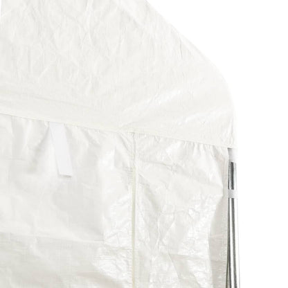 Prieel Met Dak 17,84X4,08X3,22 M Polyetheen Wit