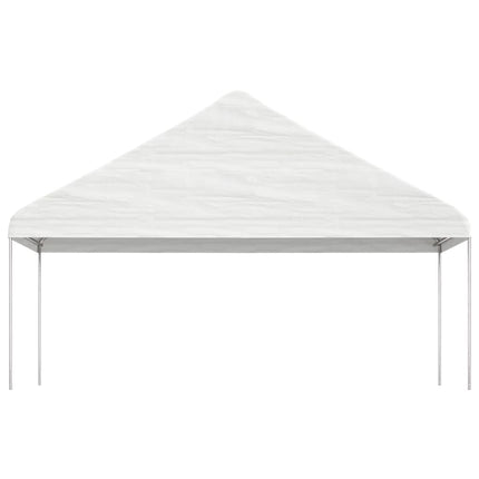 Prieel Met Dak 11,15X5,88X3,75 M Polyetheen Wit