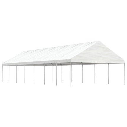 Prieel Met Dak 11,15X5,88X3,75 M Polyetheen Wit