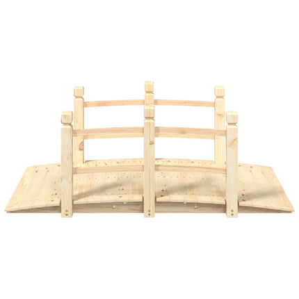 Tuinbrug Met Leuningen 150X67X56 Cm Massief Vurenhout