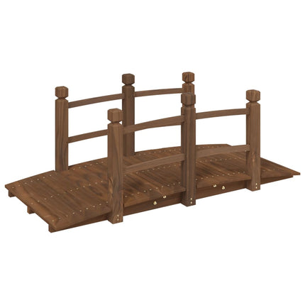 Tuinbrug Met Leuningen 150X67X56 Cm Massief Vurenhout