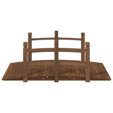 Tuinbrug Met Leuningen 150X67X56 Cm Massief Vurenhout
