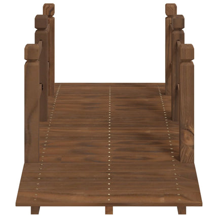 Tuinbrug Met Leuningen 150X67X56 Cm Massief Vurenhout