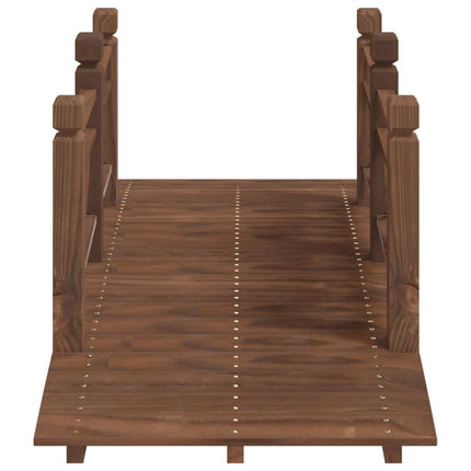 Tuinbrug Met Leuningen 150X67X56 Cm Massief Vurenhout