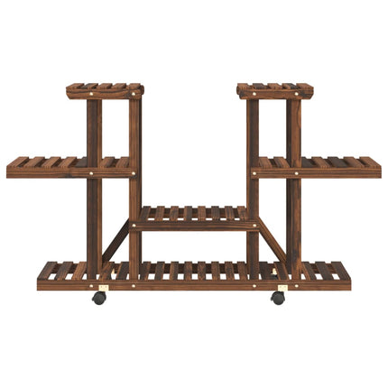 Plantenstandaard Met Wielen 110X25X78 Cm Massief Vurenhout